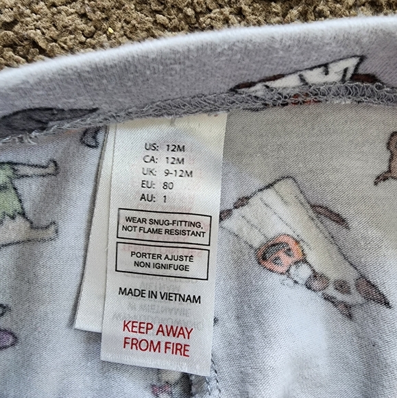 Grey Halloween Dog Pajamas, Kid's 12M - Picture 6 of 10